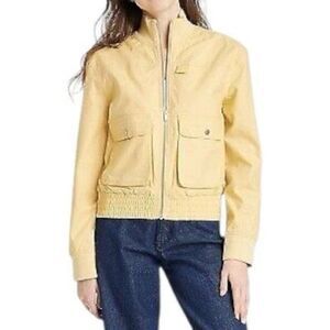 NEW Universal Thread Yellow Cargo Bomber Jacket XS